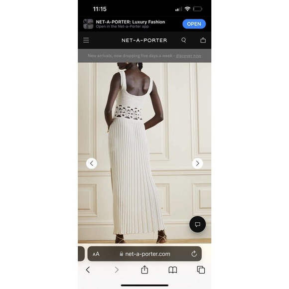 Christopher Esber Crochet Maxi Dress White NWT L Large - Picture 2 of 13